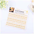 Etiquetas engomadas de encargo temporales impermeables no tóxicas del tatuaje del oro del cuerpo